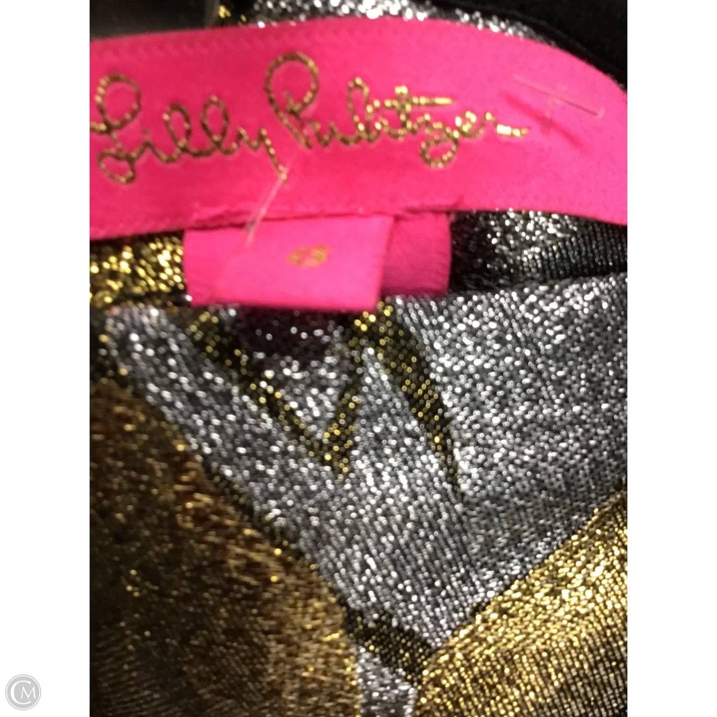 Top Sleeveless Designer By Lilly Pulitzer In Gold & Silver, Size: 8