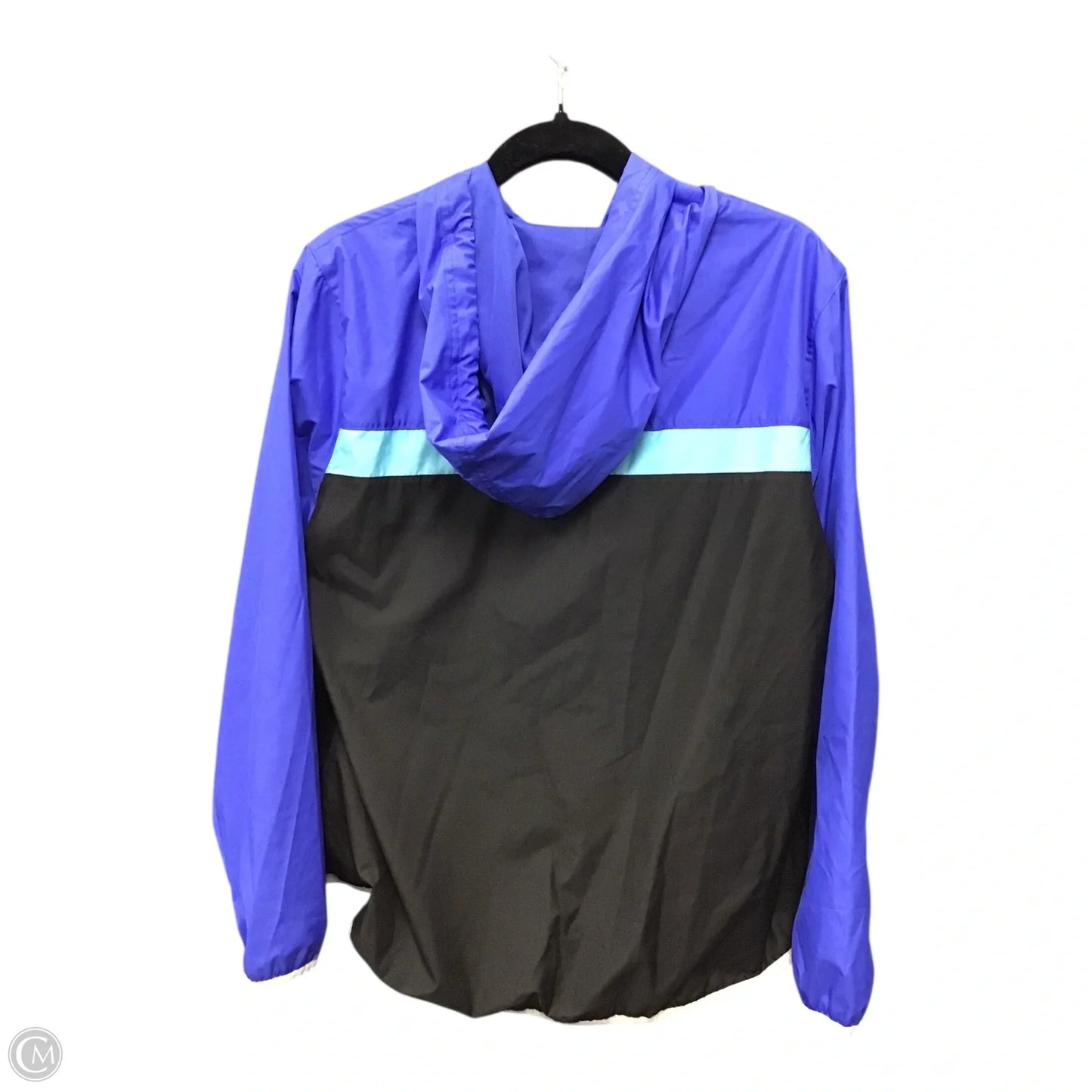 Athletic Jacket By Fila In Black & Blue, Size: L