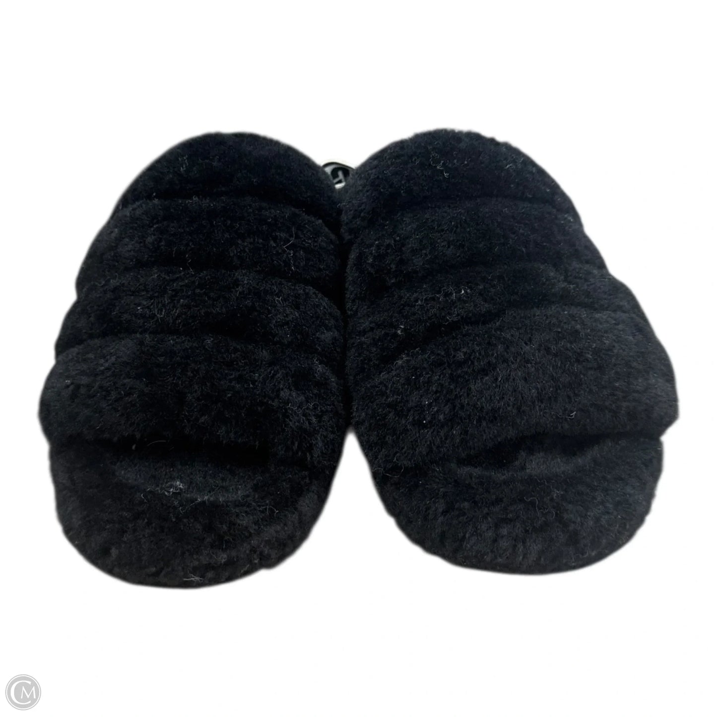 Slippers Designer By Ugg In Black, Size: 8