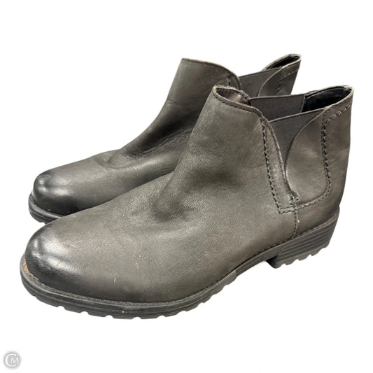 Boots Ankle Flats By Clarks In Black, Size: 5.5