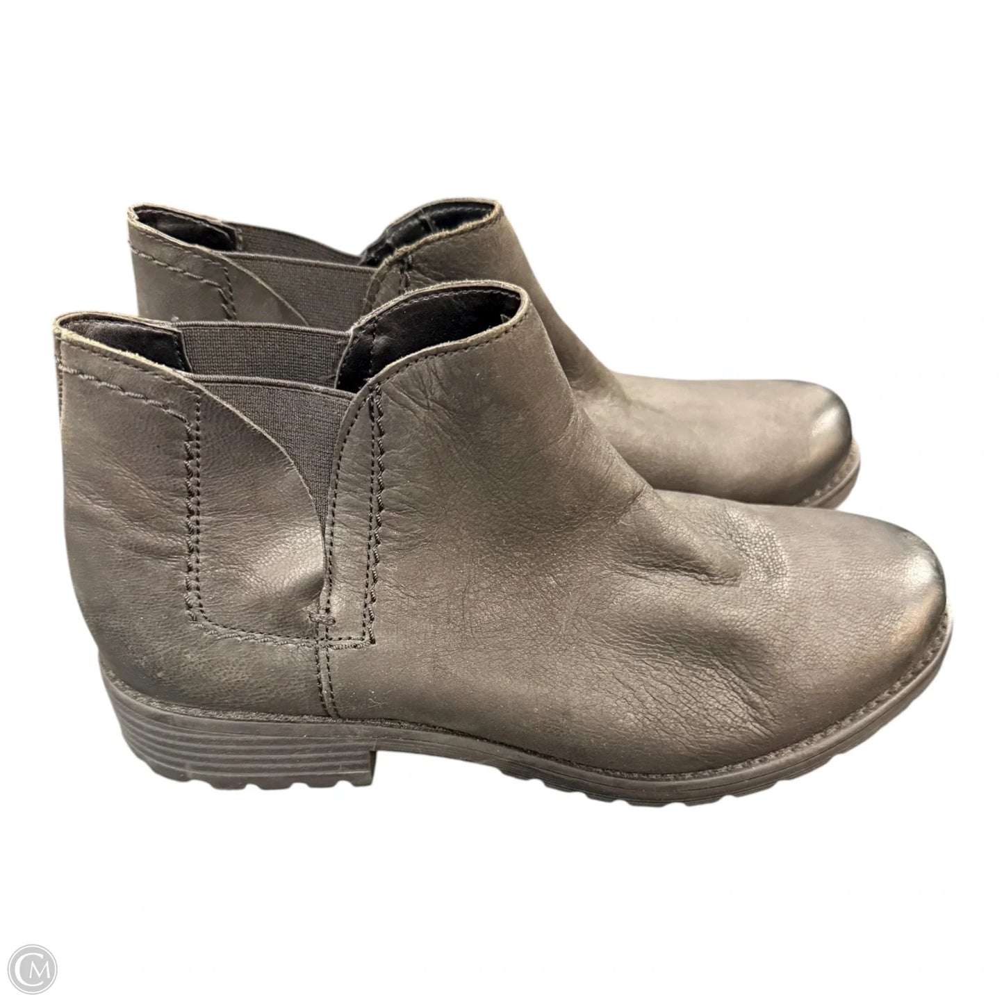 Boots Ankle Flats By Clarks In Black, Size: 5.5