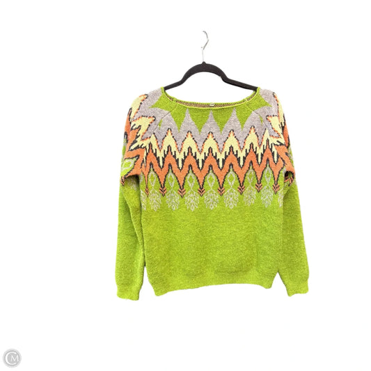 Sweater By Clothes Mentor In Green & Orange, Size: M