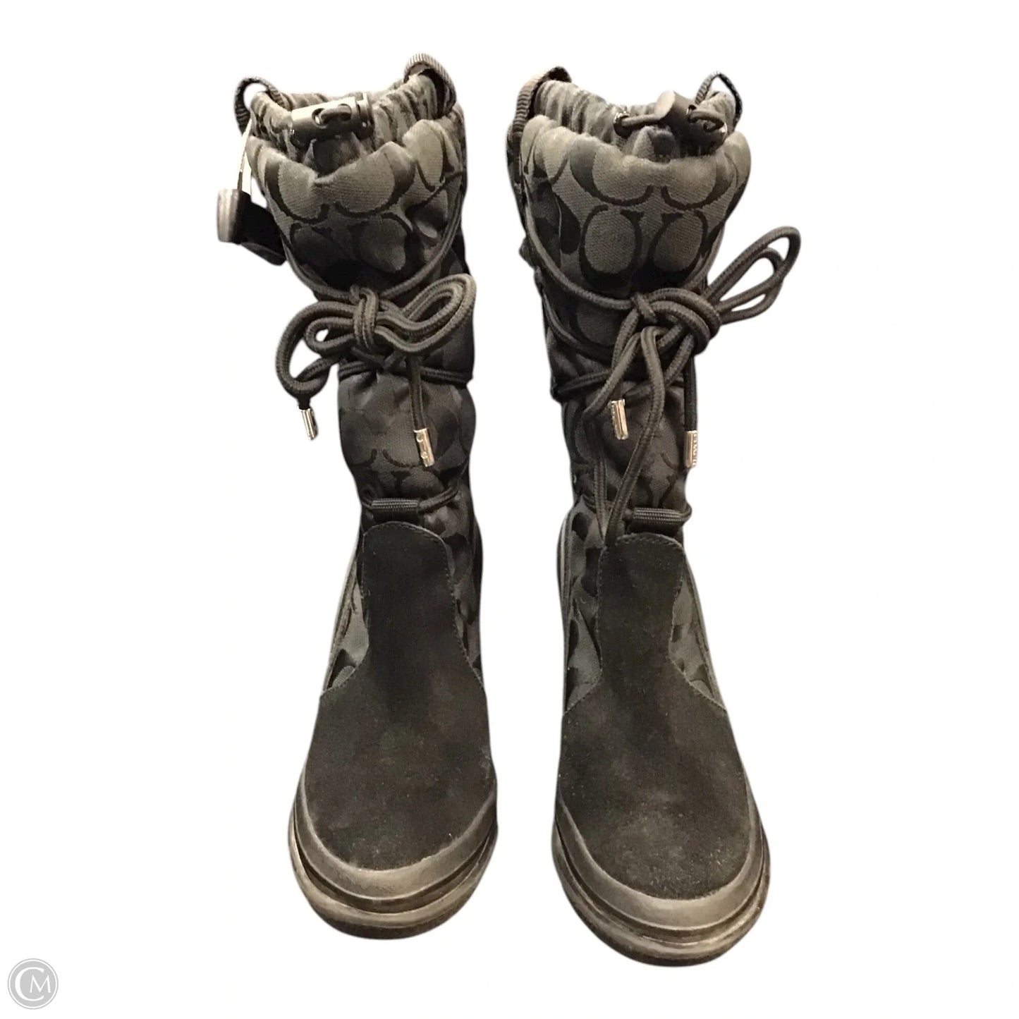 Boots Designer By Coach In Black, Size: 6