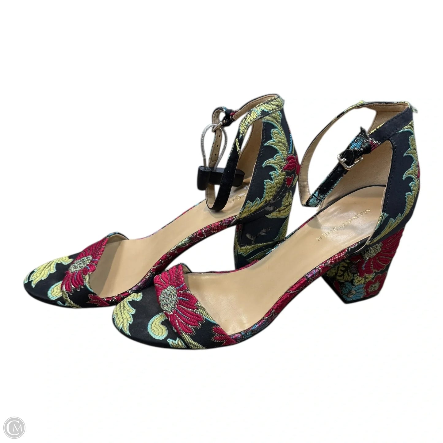 Sandals Heels Block By Marc Fisher In Floral Print, Size: 11