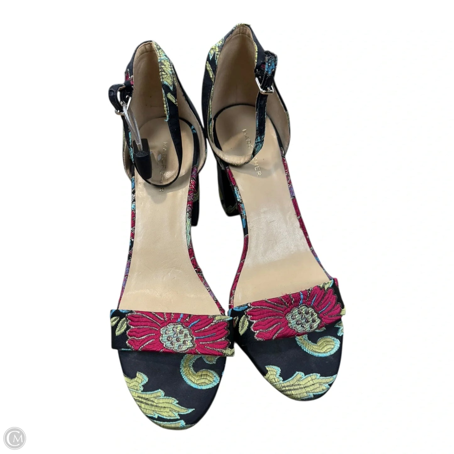 Sandals Heels Block By Marc Fisher In Floral Print, Size: 11