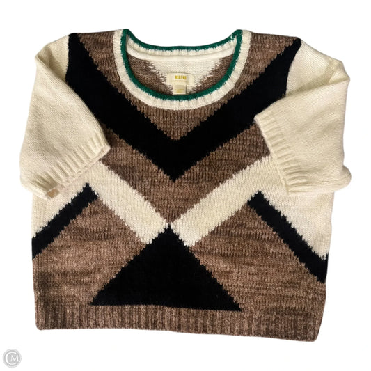 Sweater Short Sleeve By Maeve In Geometric Pattern, Size: Xl