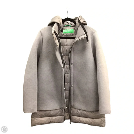 Jacket Puffer & Quilted By Benetton In Grey, Size: 12