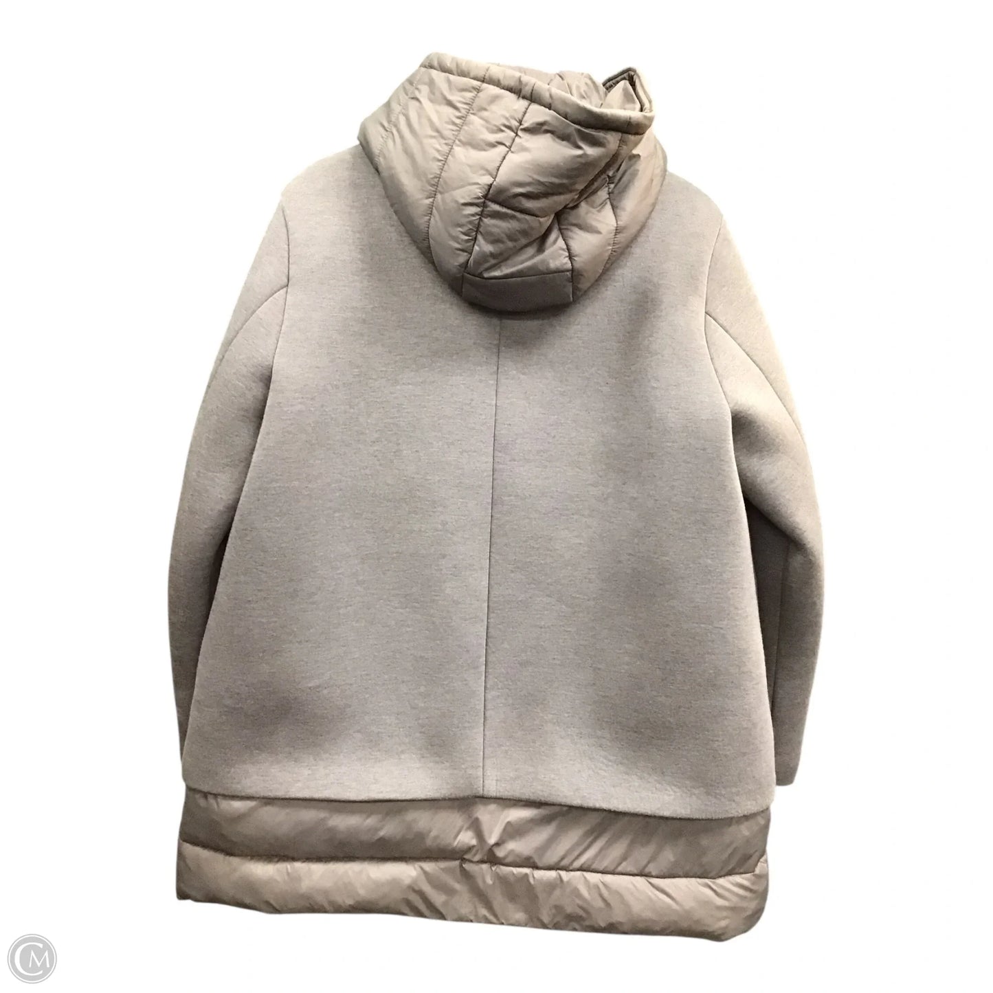 Jacket Puffer & Quilted By Benetton In Grey, Size: 12