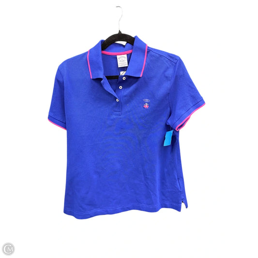 Top Short Sleeve By Brooks Brothers In Blue, Size: Xl