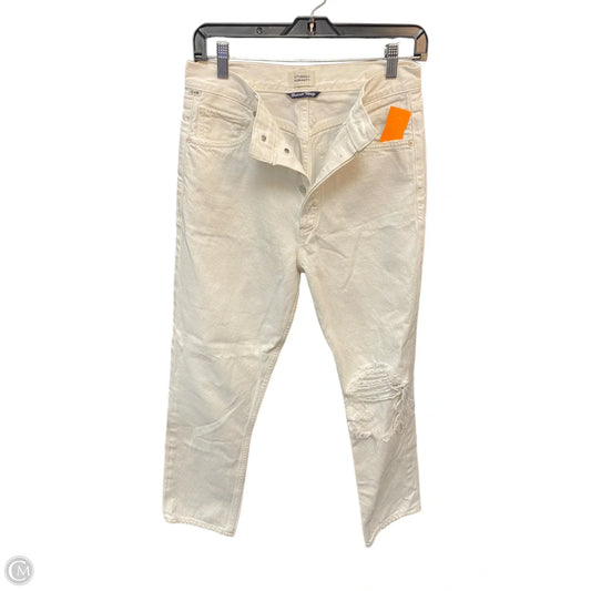 Jeans Cropped By Citizens Of Humanity In Cream, Size: 4