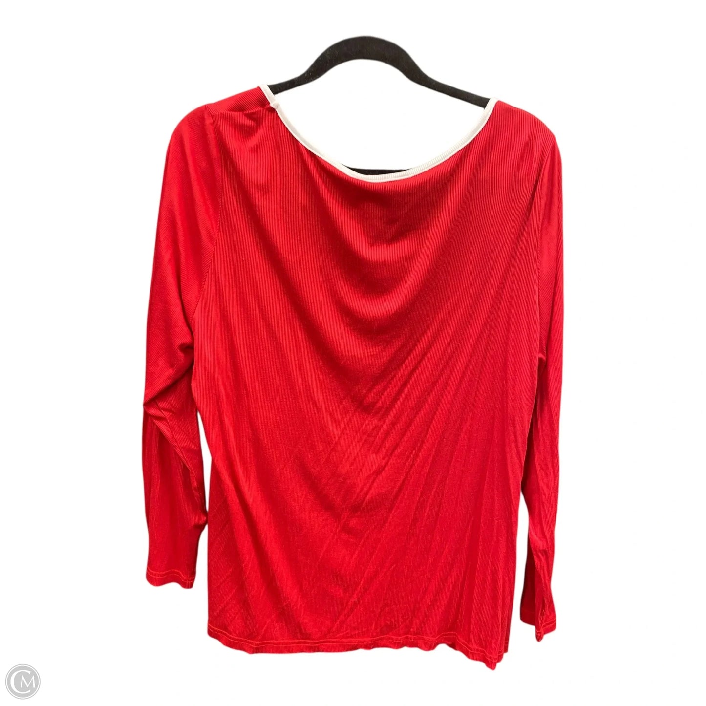 Top 3/4 Sleeve By Bloomchic In Red & White, Size: Xl