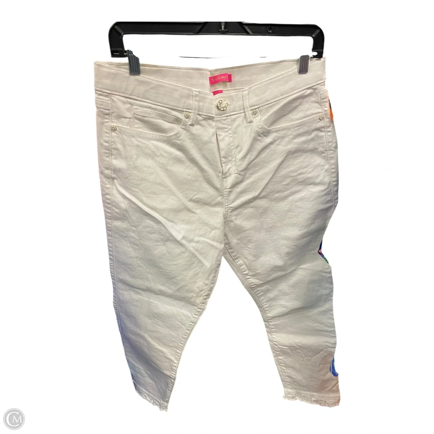 Jeans Designer By Lilly Pulitzer In White, Size: 14