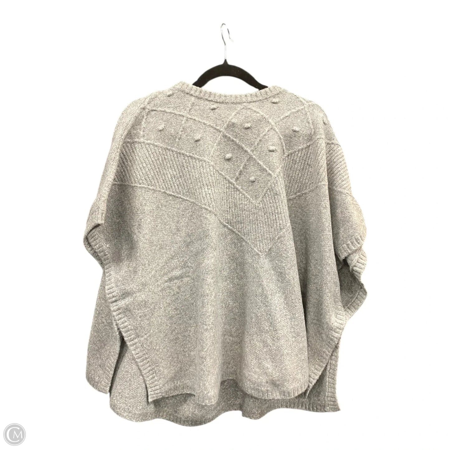 Poncho By Loft In Grey, Size: L
