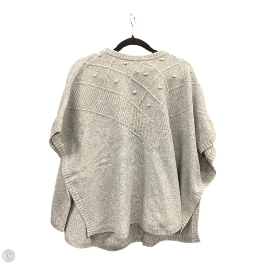 Poncho By Loft In Grey, Size: L