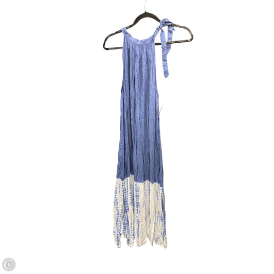 Dress Casual Midi By Mudpie In Blue & White, Size: S