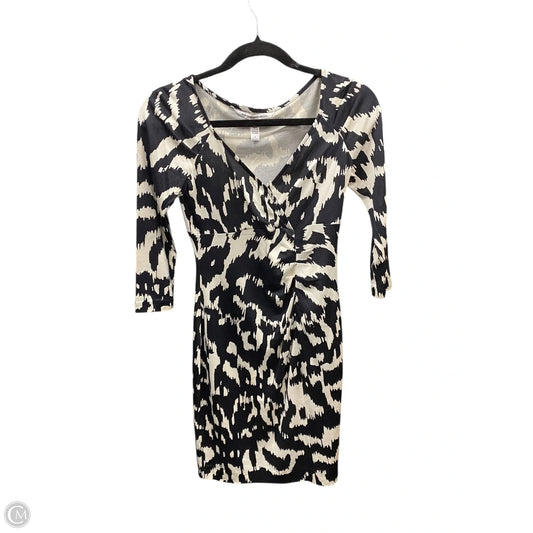 Dress Designer By Diane Von Furstenberg In Black & Cream, Size: 4