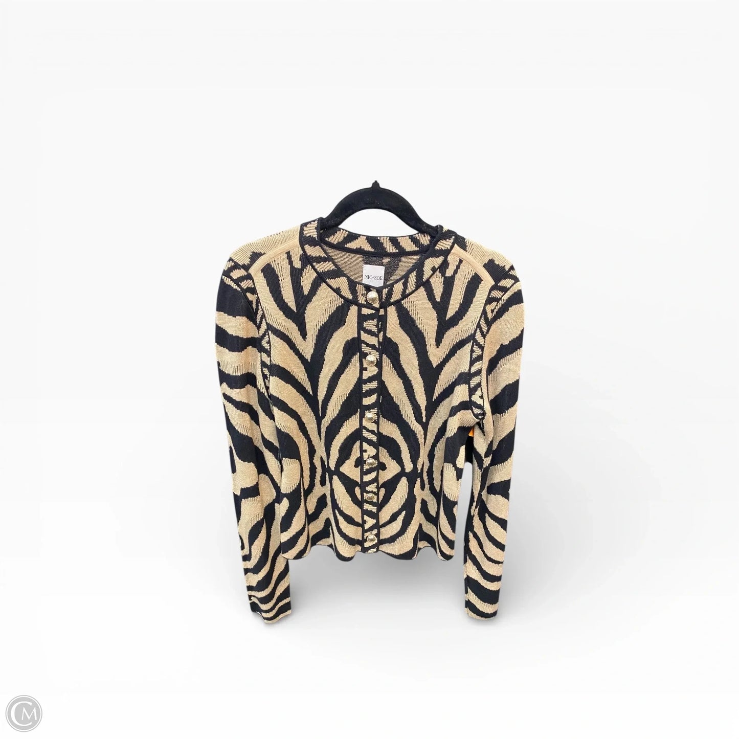Cardigan By Nic + Zoe In Animal Print, Size: M