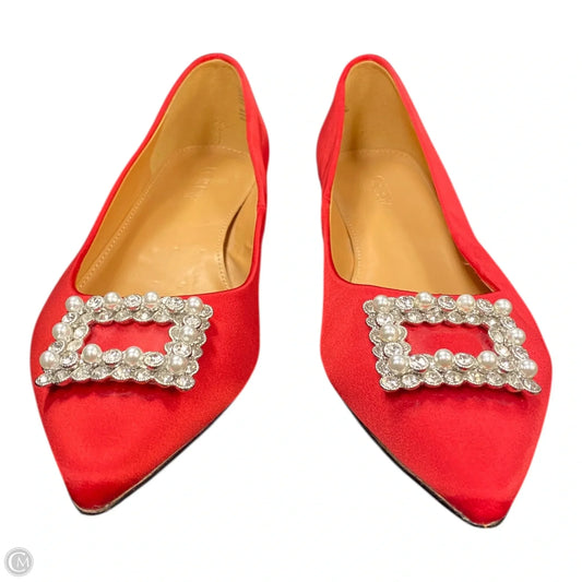 Shoes Flats By J. Crew In Red, Size: 7.5