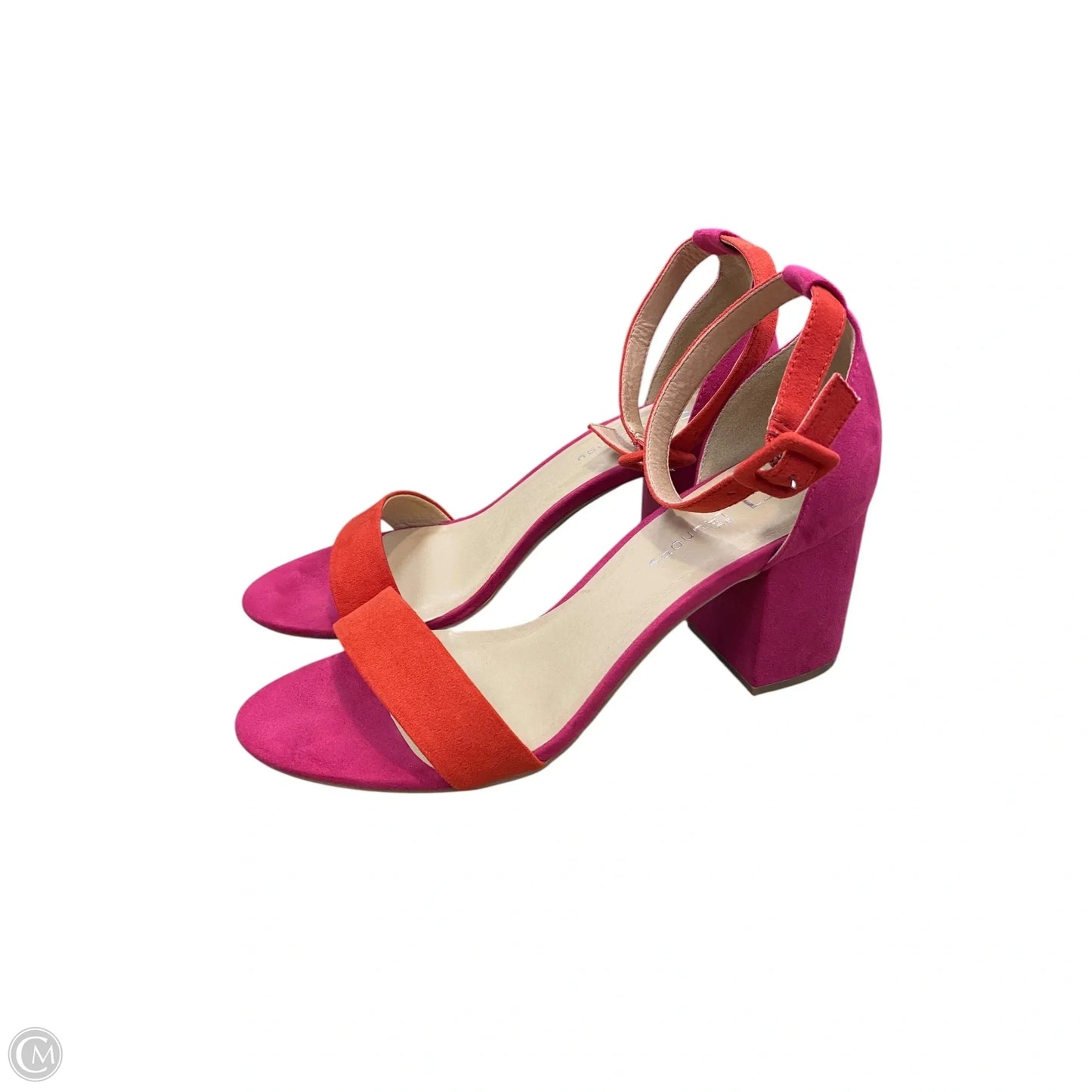 Shoes Heels Block By Cl By Chinese Laundry In Pink & Red, Size: 9.5