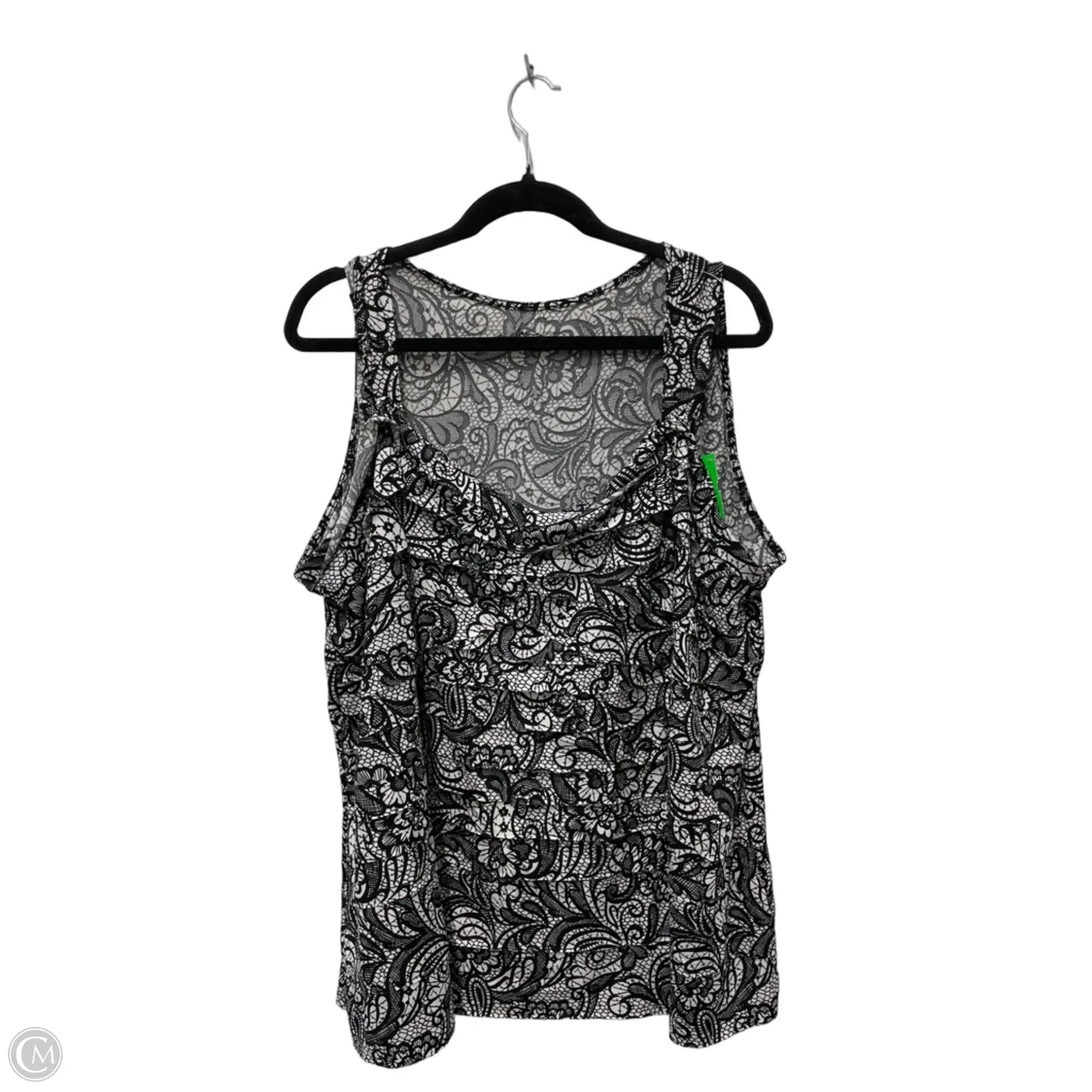 Top Sleeveless By Lane Bryant In Black & White, Size: 4x