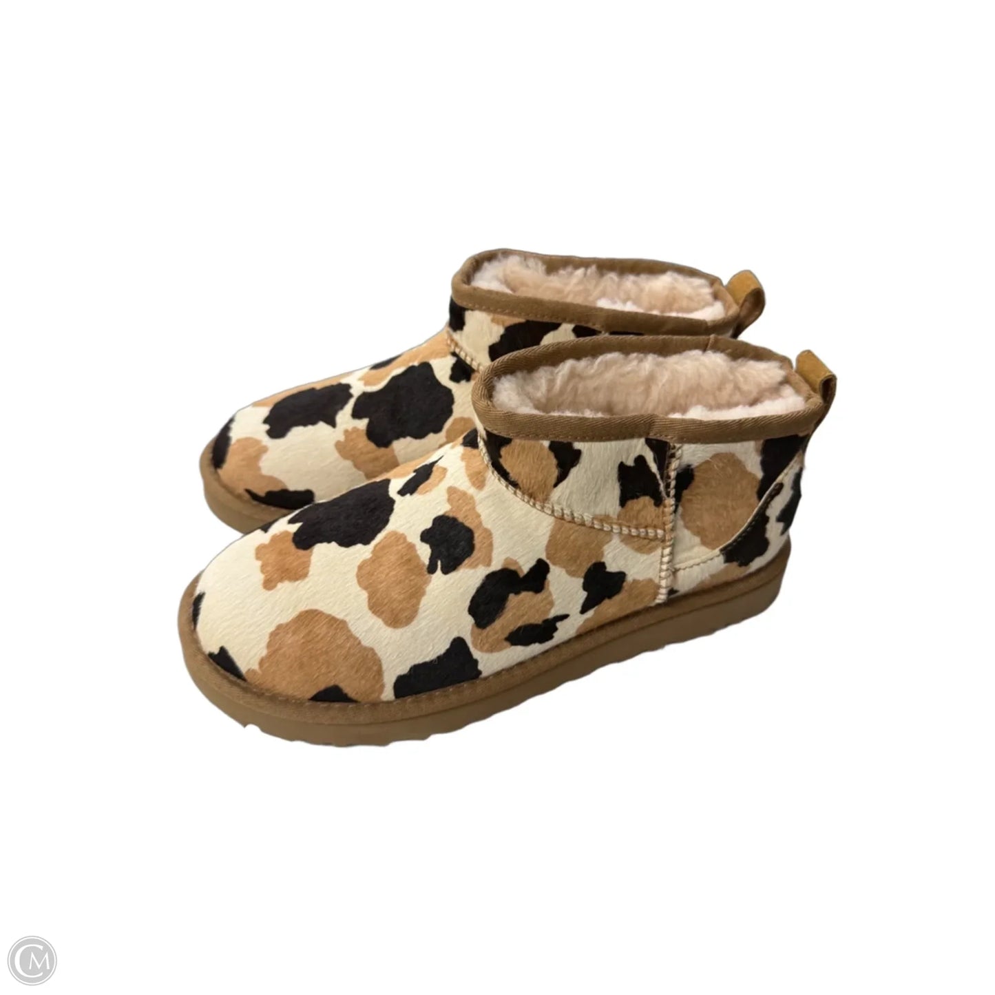 Boots Designer By Ugg In Black & Tan, Size: 8