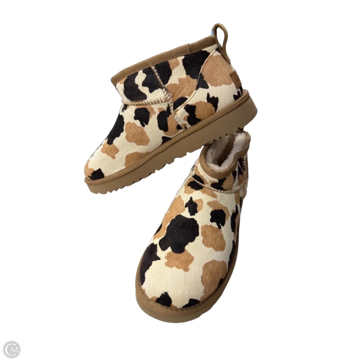 Boots Designer By Ugg In Black & Tan, Size: 8