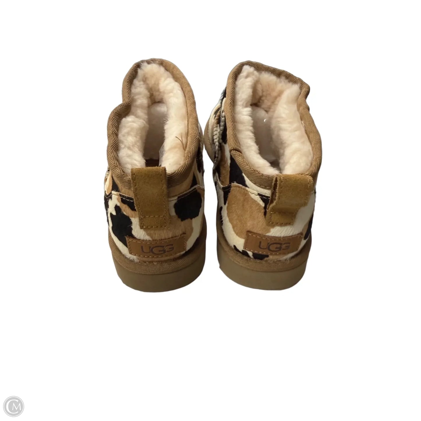 Boots Designer By Ugg In Black & Tan, Size: 8