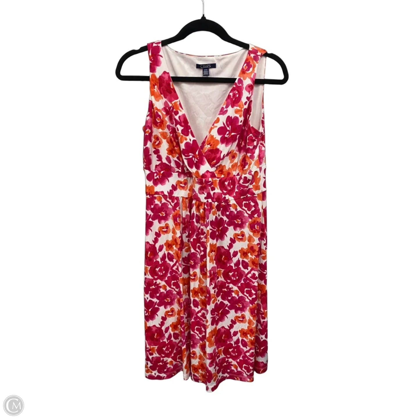 Dress Casual Short By Chaps In Pink & White, Size: M