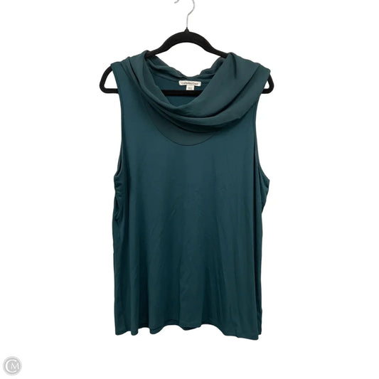 Blouse Sleeveless By Coldwater Creek In Green, Size: Xl