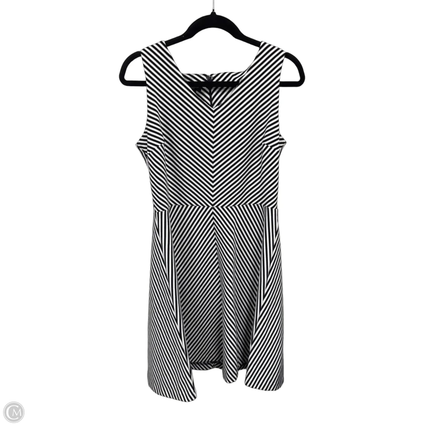 Dress Casual Midi By Talbots In Black & White, Size: Lp
