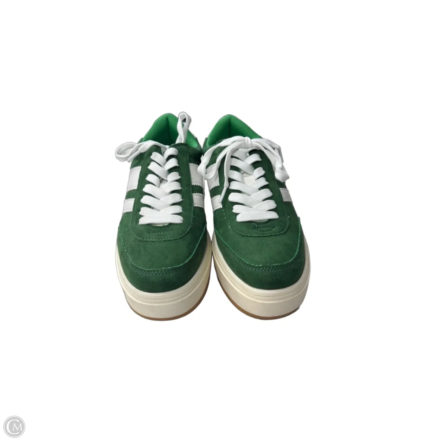 Shoes Sneakers By Madden Girl In Green & White, Size: 8