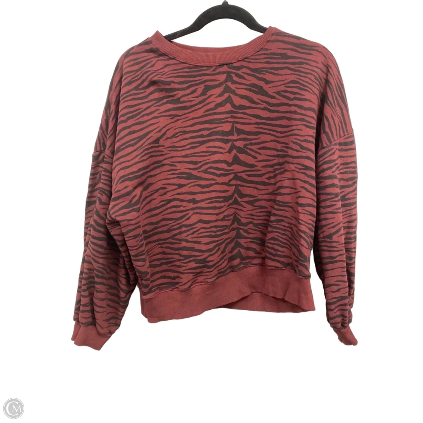 Sweatshirt Collar By Pistola In Black & Red, Size: M