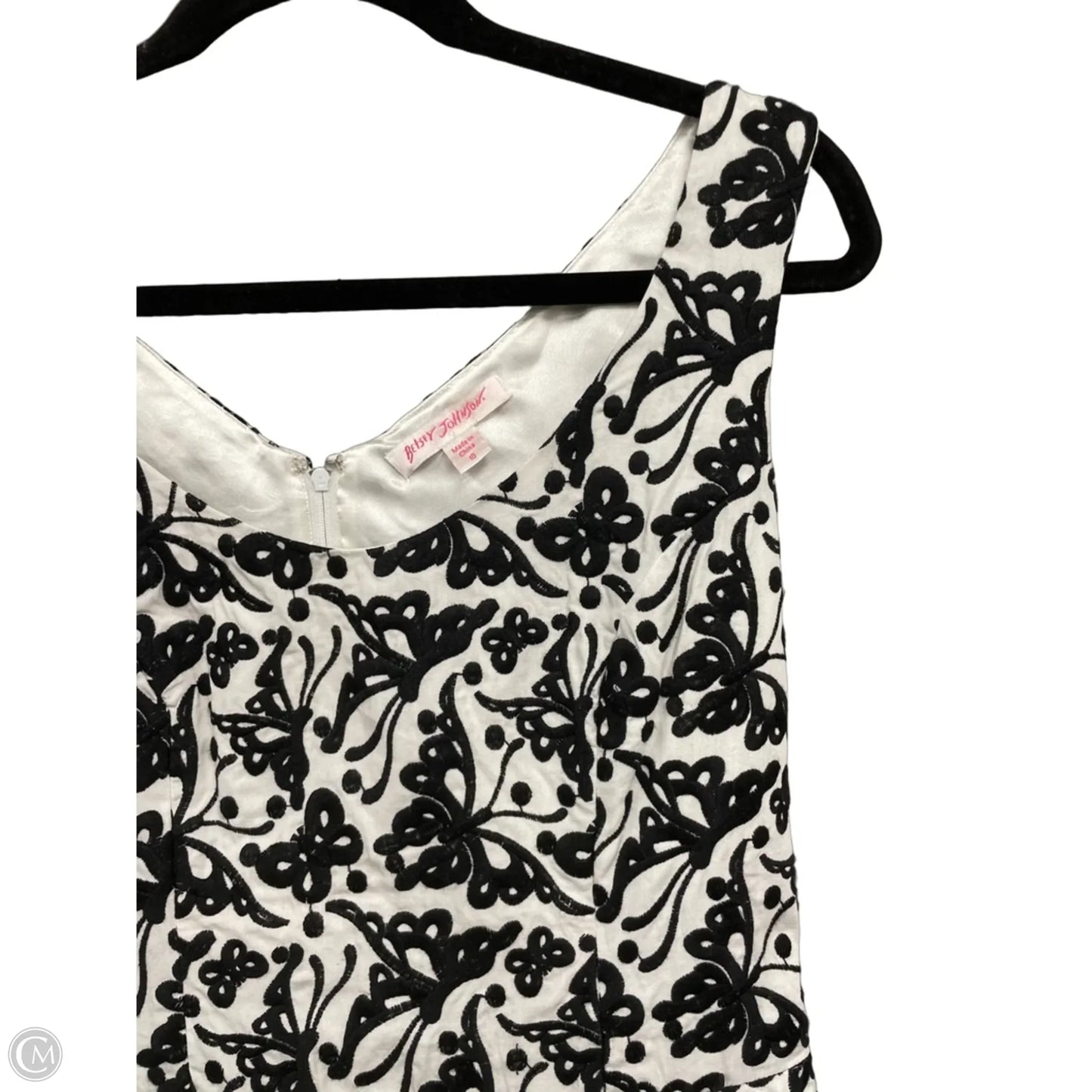 Dress Party Short By Betsey Johnson In Black & White, Size: 10