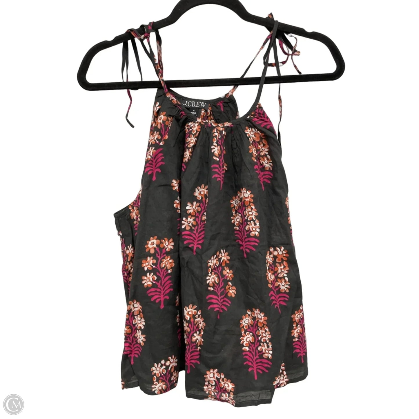 Top Sleeveless By J. Crew In Black & Orange, Size: M