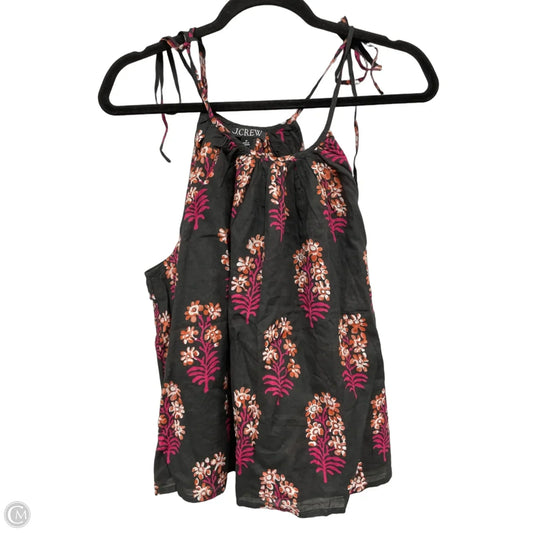 Top Sleeveless By J. Crew In Black & Orange, Size: M