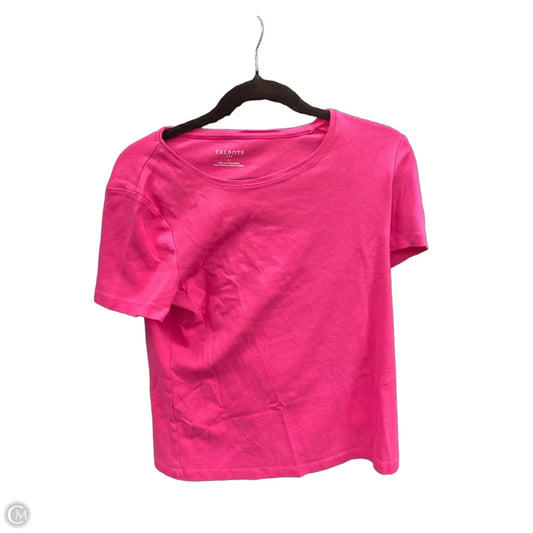 Top Short Sleeve Basic By Talbots In Pink, Size: L