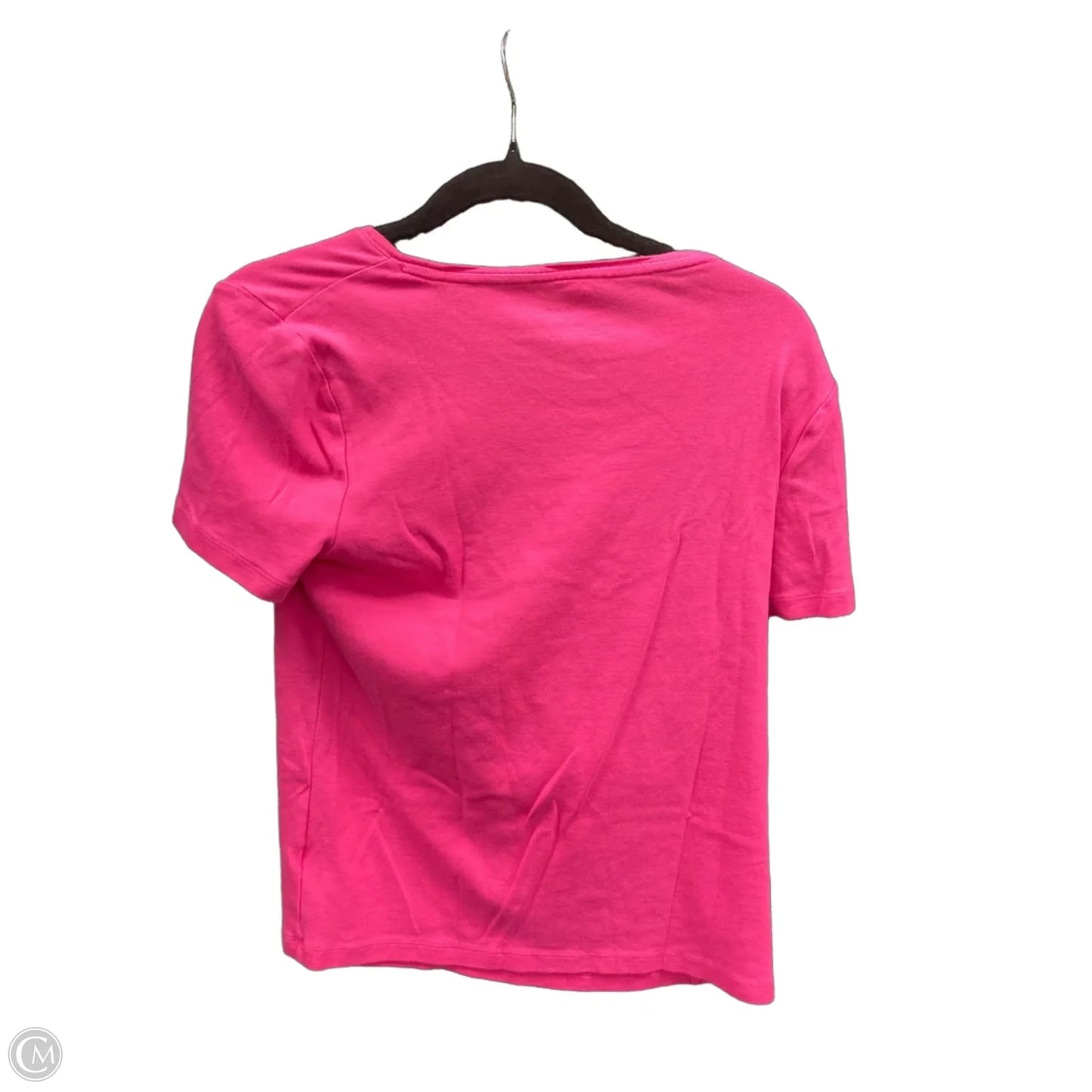 Top Short Sleeve Basic By Talbots In Pink, Size: L
