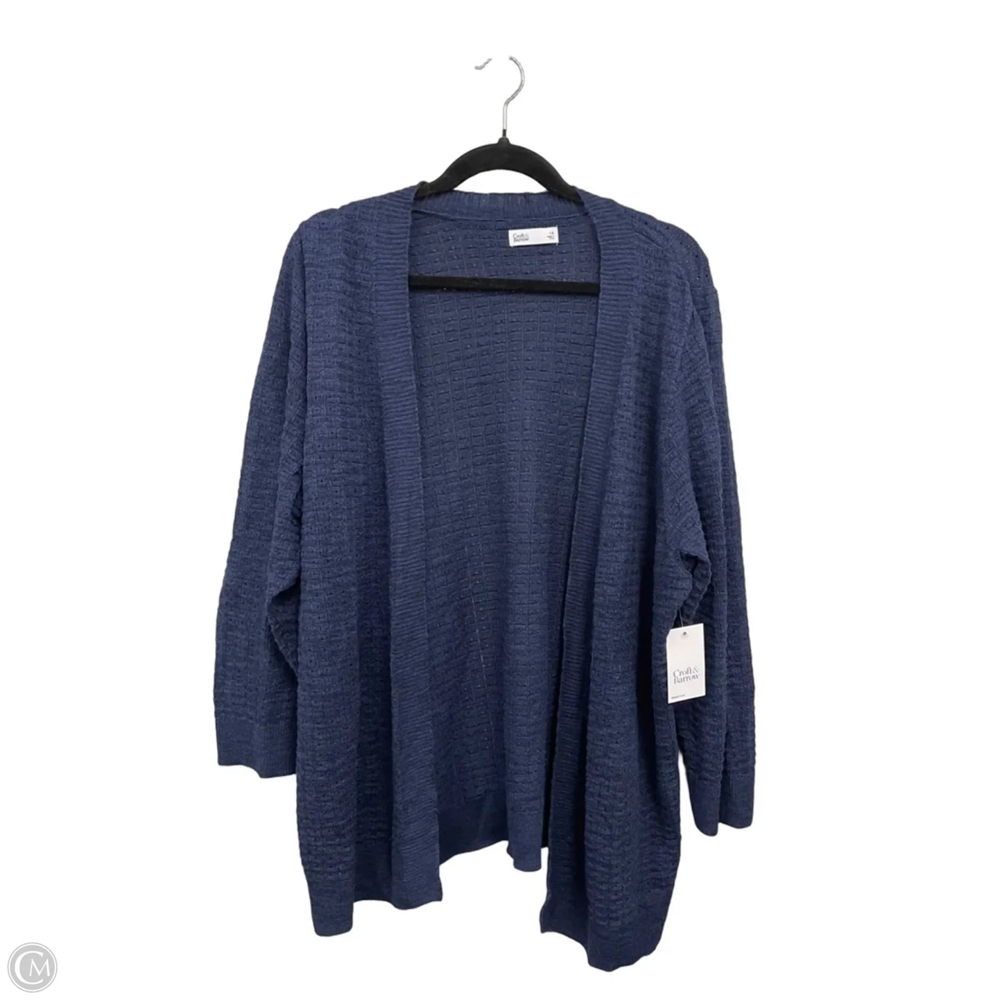 Sweater Cardigan By Croft And Barrow In Navy, Size: 1x