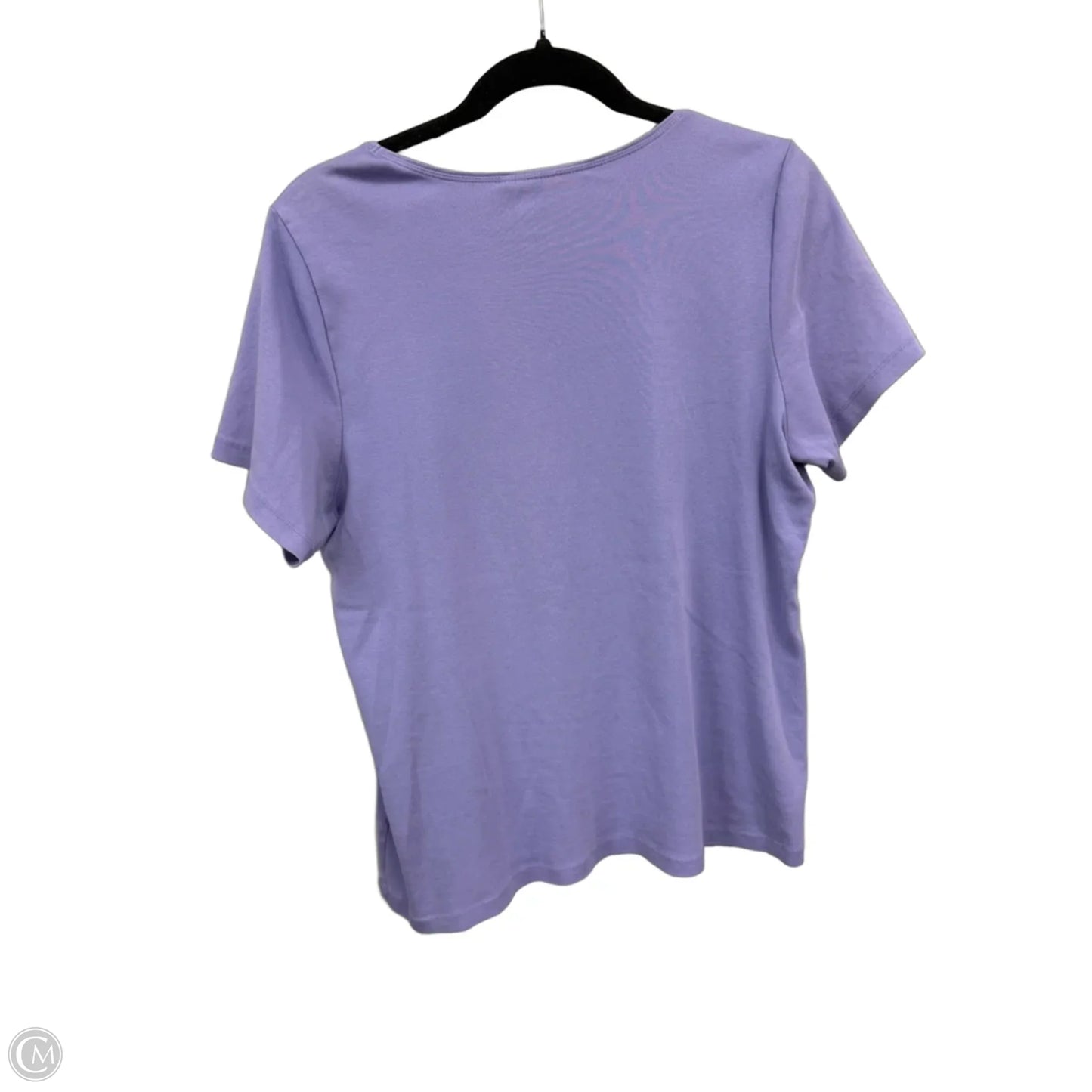 Top Short Sleeve Basic By Karen Scott In Purple, Size: Xl