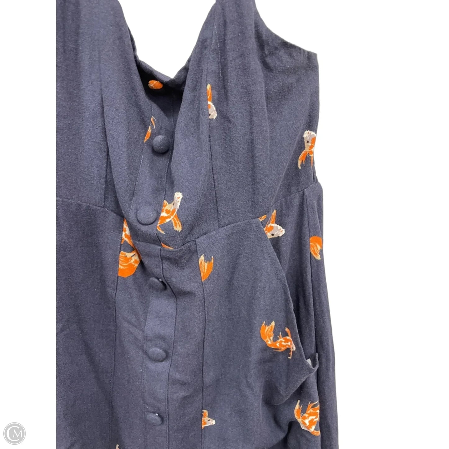 Dress Casual Midi By En Creme In Blue & Orange, Size: L