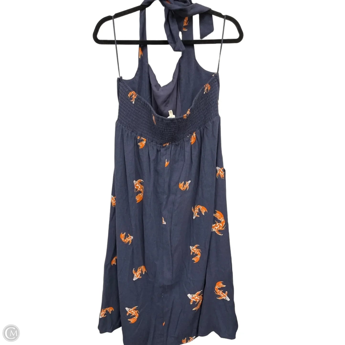 Dress Casual Midi By En Creme In Blue & Orange, Size: L