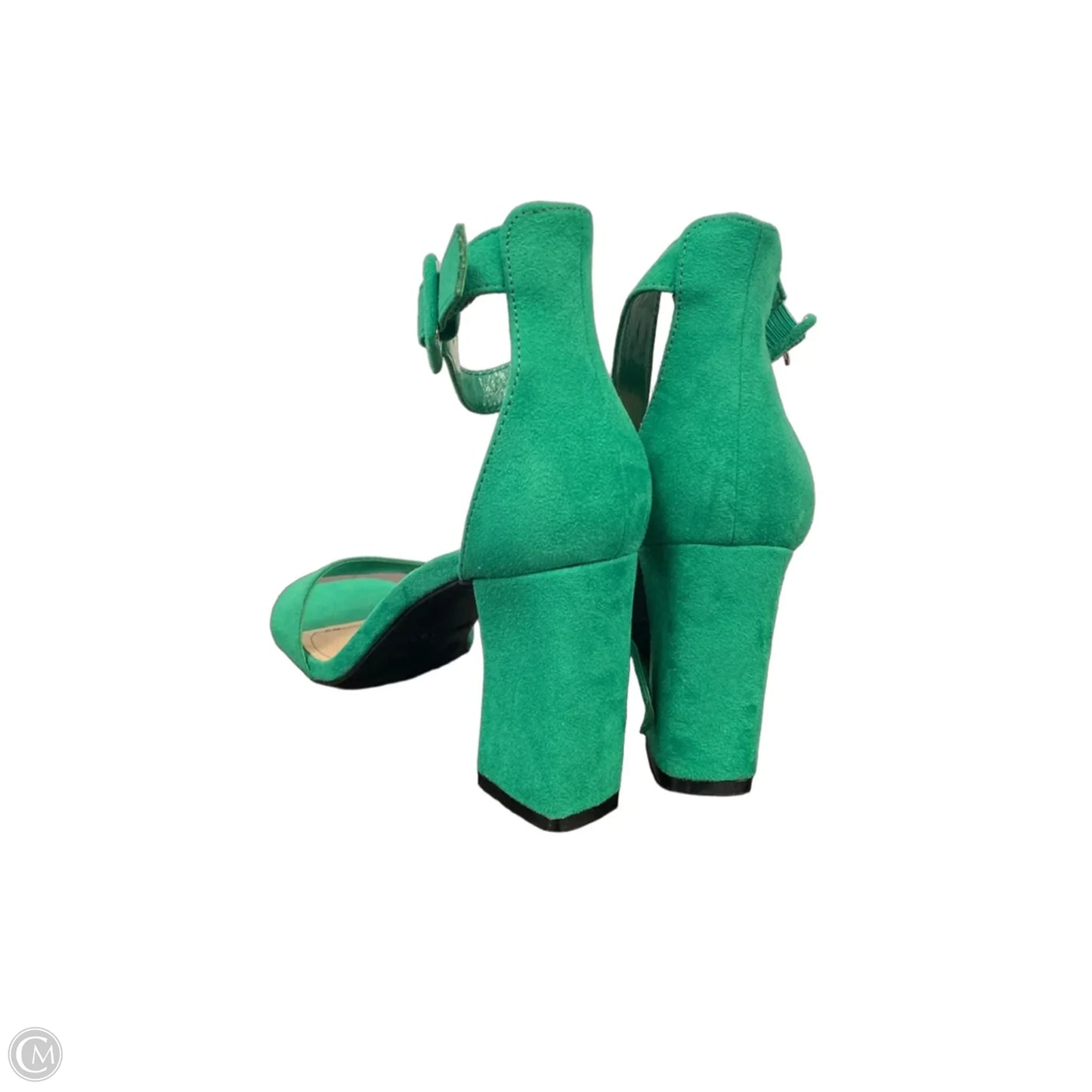 Shoes Heels Block By Bamboo In Green, Size: 10