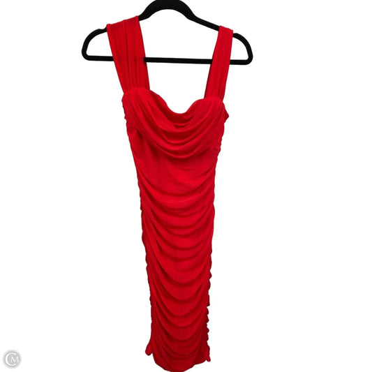 Dress Party Midi By Clothes Mentor In Red, Size: S