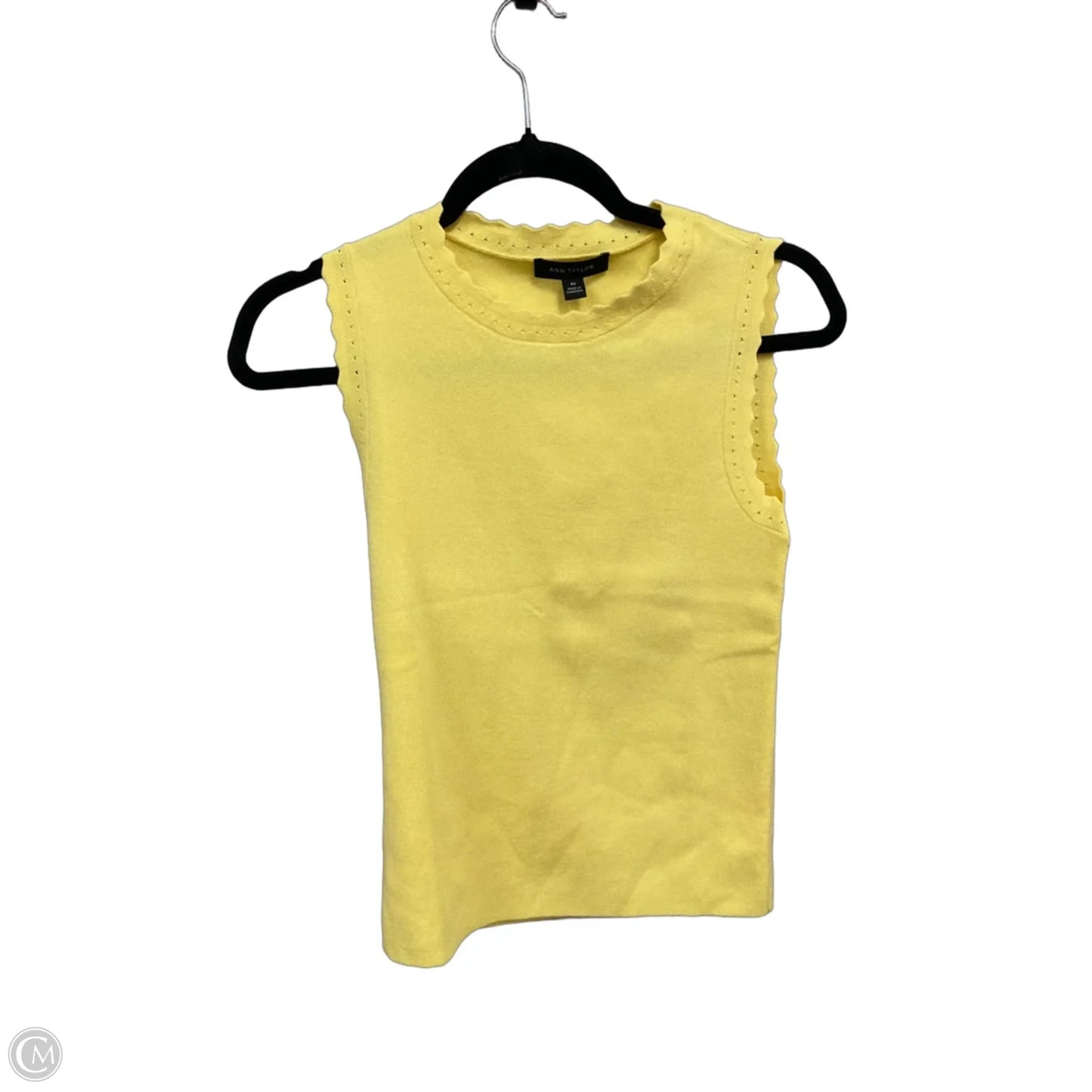 Top Sleeveless By Ann Taylor In Yellow, Size: Xs