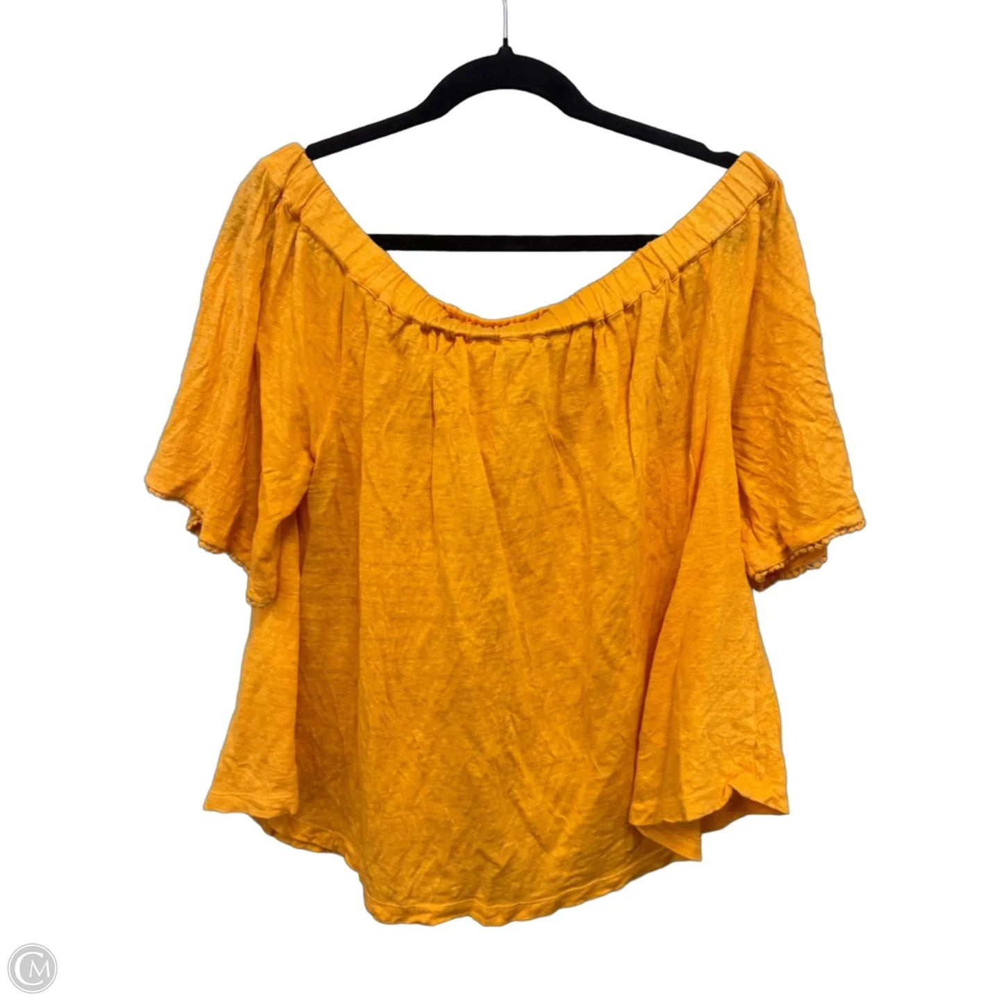 Top Short Sleeve By Chicos In Orange, Size: L
