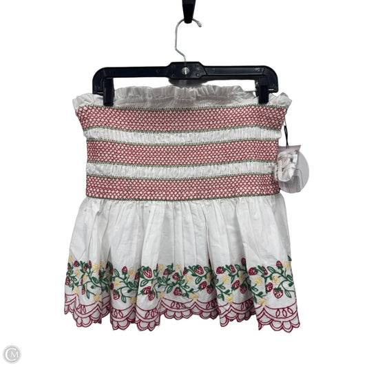 Top Sleeveless By Japna In Red & White, Size: Xl