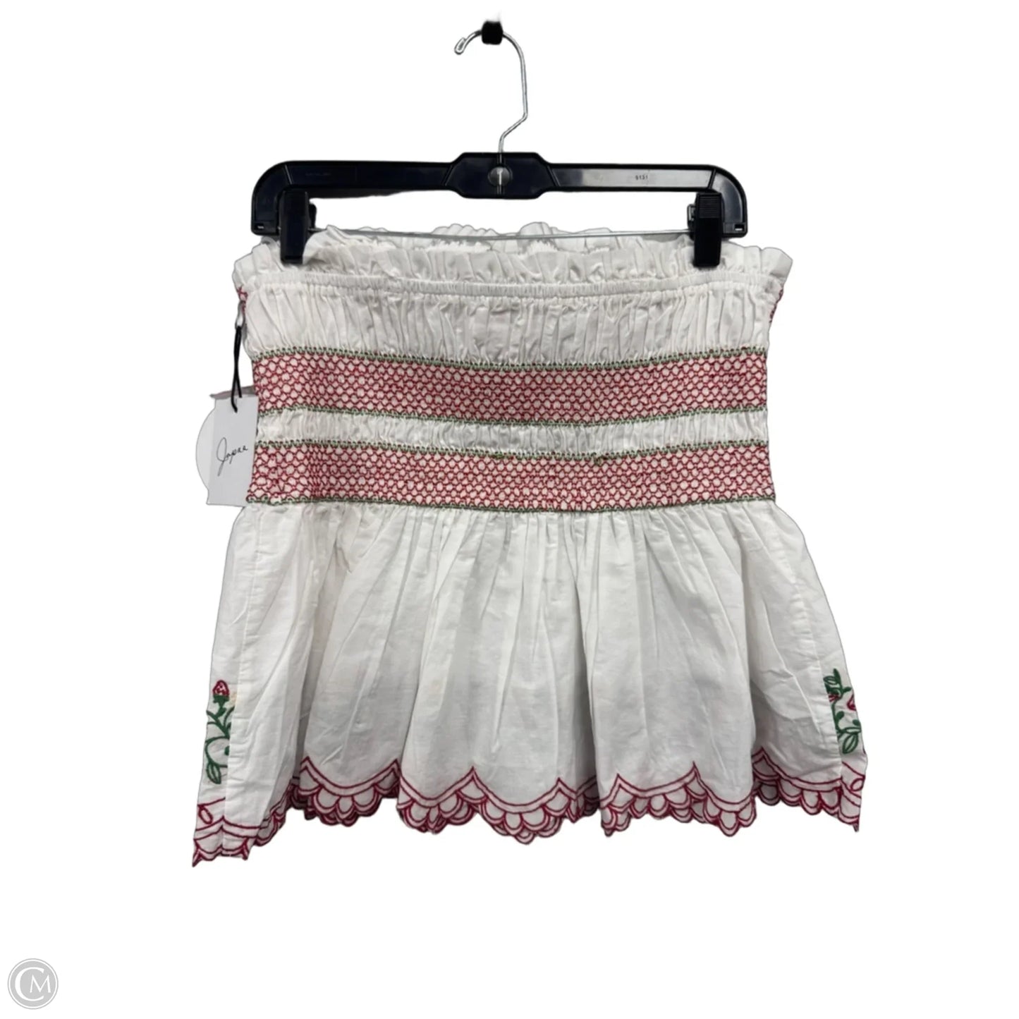 Top Sleeveless By Japna In Red & White, Size: Xl