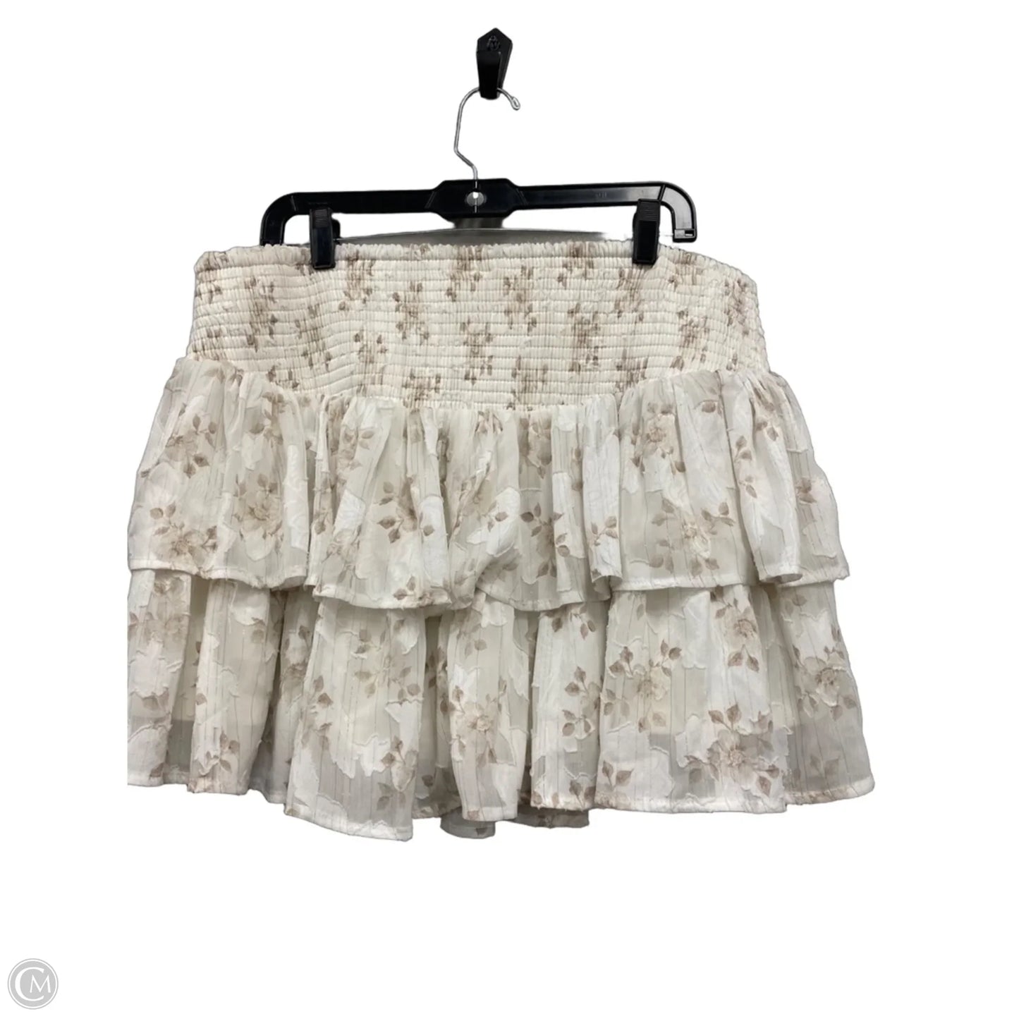 Skirt Mini & Short By Arula In Cream & Tan, Size: 2x