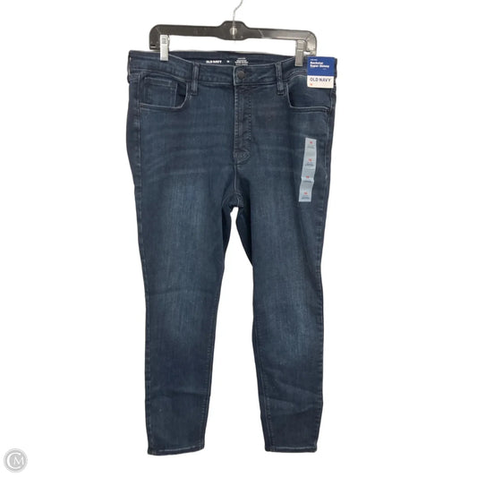 Jeans Skinny By Old Navy In Blue Denim, Size: 16