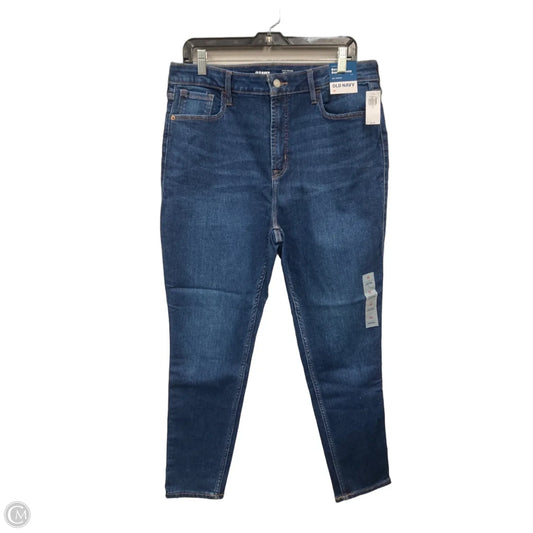 Jeans Skinny By Old Navy In Blue Denim, Size: 16